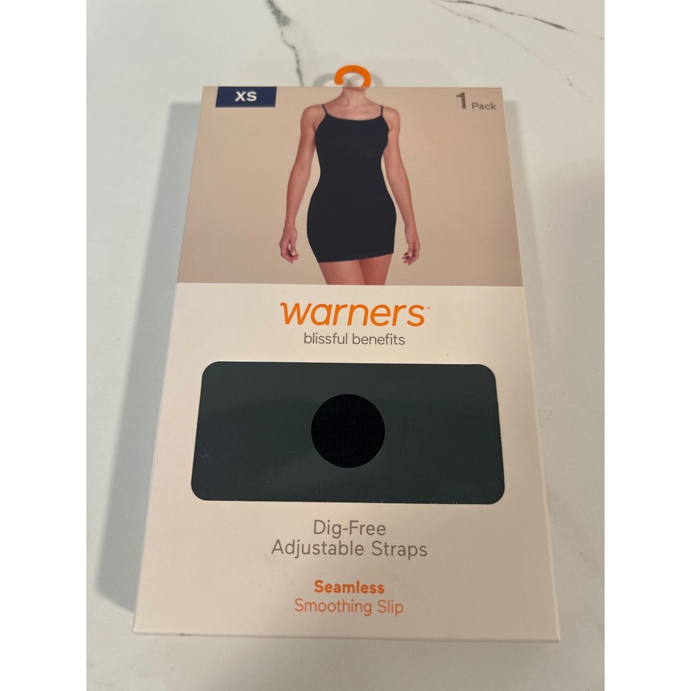 Warners‎ Blissful Benefits Womens XS Black Seamless Smoothing Slip Slimming